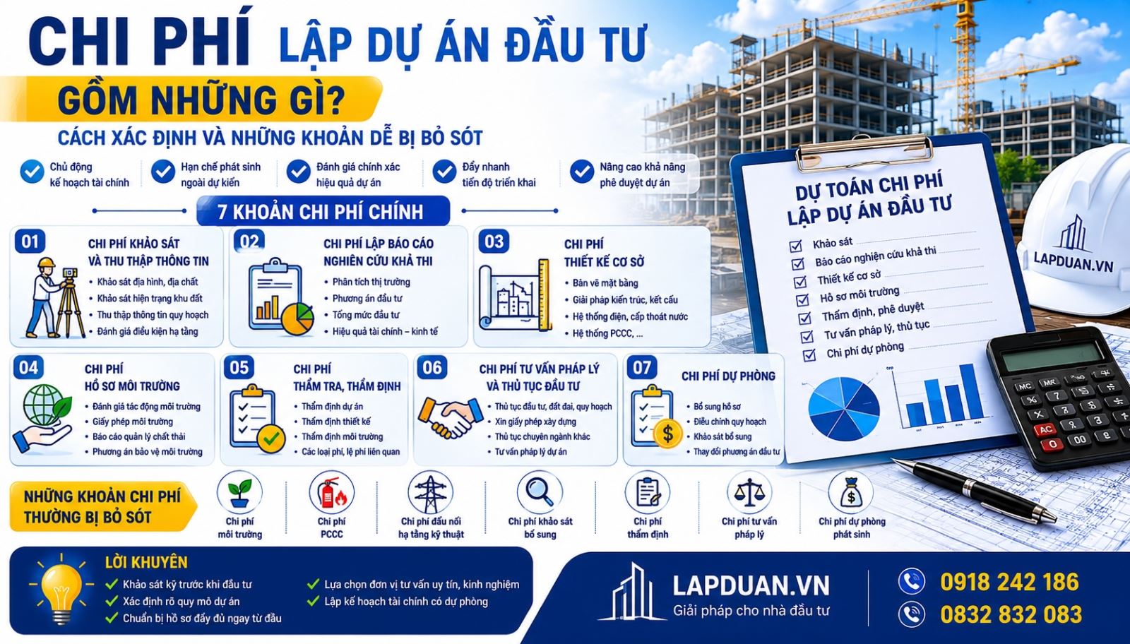 Chi phí lập dự án đầu tư gồm những gì? Những khoản chi phí doanh nghiệp thường bỏ sót