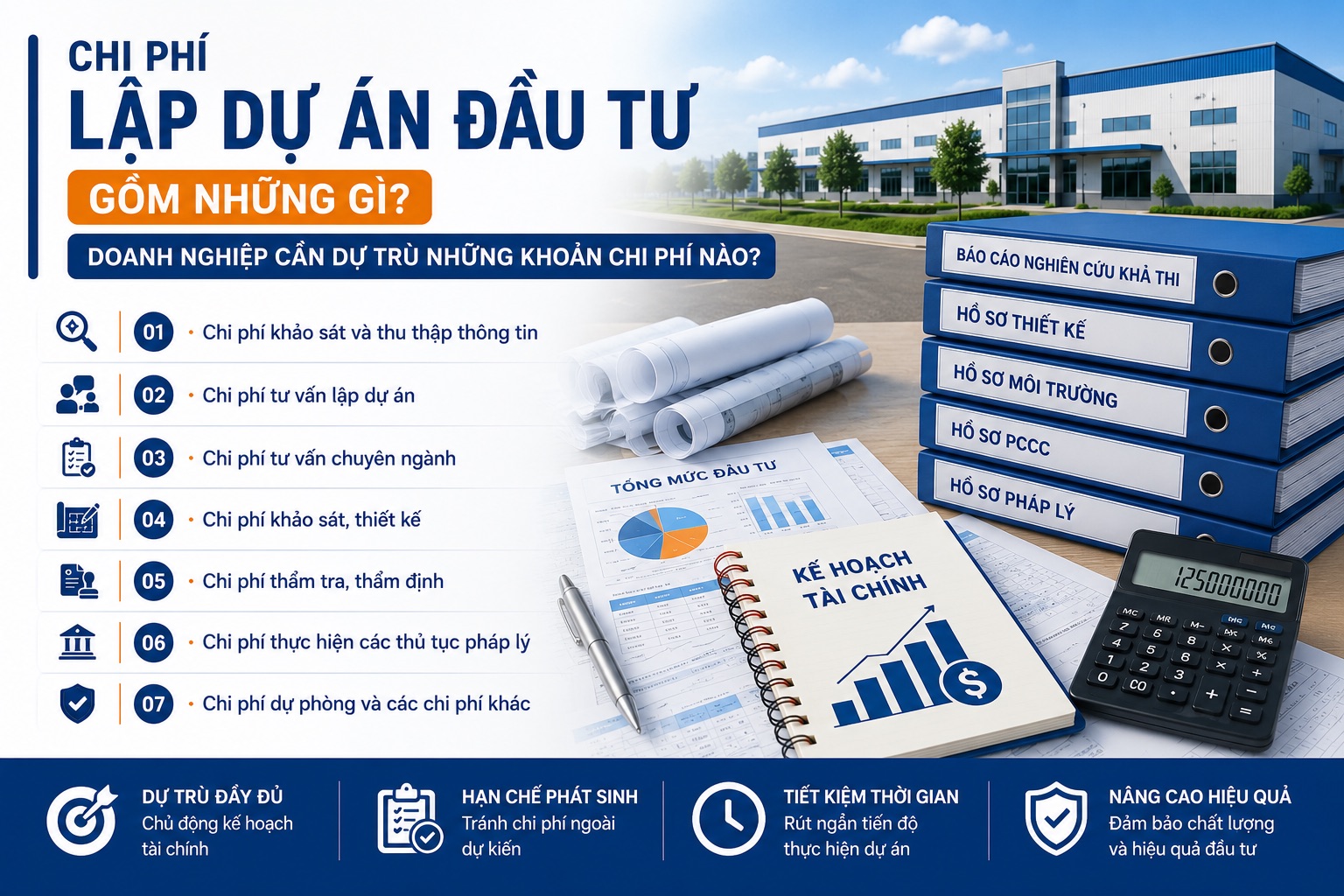 Chi phí lập dự án đầu tư gồm những gì? Doanh nghiệp cần dự trù những khoản chi phí nào?