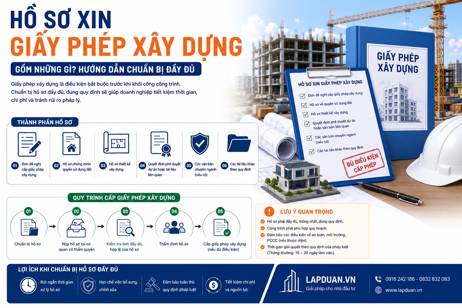 Hồ sơ xin giấy phép xây dựng gồm những gì? Hướng dẫn chuẩn bị đầy đủ cho doanh nghiệp và nhà đầu tư