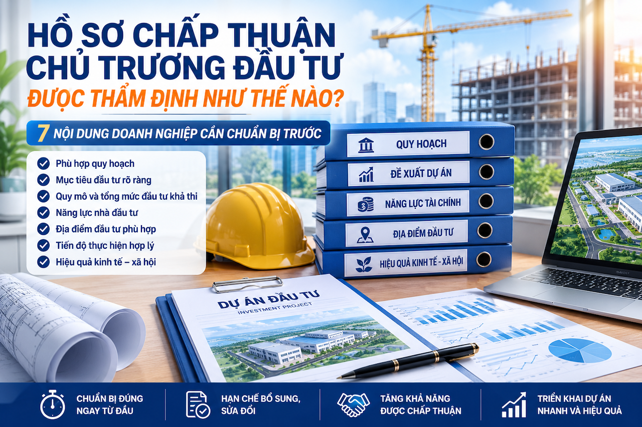 Hồ sơ chấp thuận chủ trương đầu tư được thẩm định như thế nào? 7 nội dung doanh nghiệp cần chuẩn bị trước