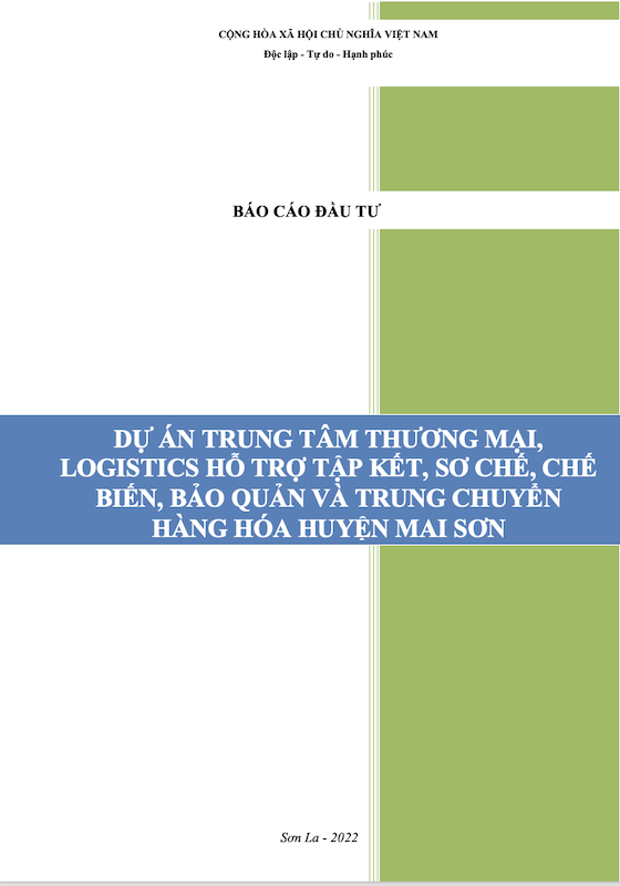 dự án logistics, đầu tư thương mại, trung tâm thương mại Sơn La, kho bãi logistics, dịch vụ logistics xanh, đầu tư nông sản, dự án huyện Mai Sơn, logistics Sơn La, phát triển logistics