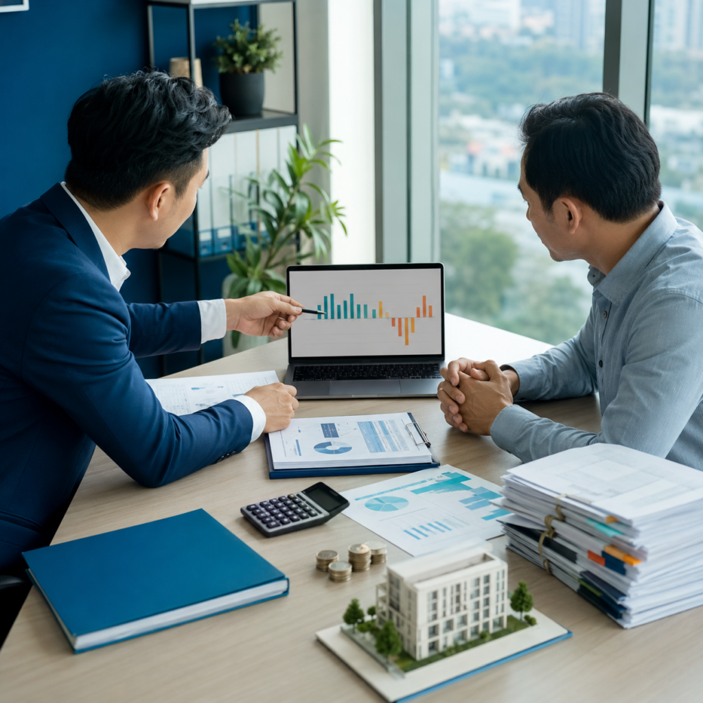 Chủ đầu tư và chuyên gia tài chính tính toán vốn lưu động, chi phí vận hành và dòng tiền dự án.