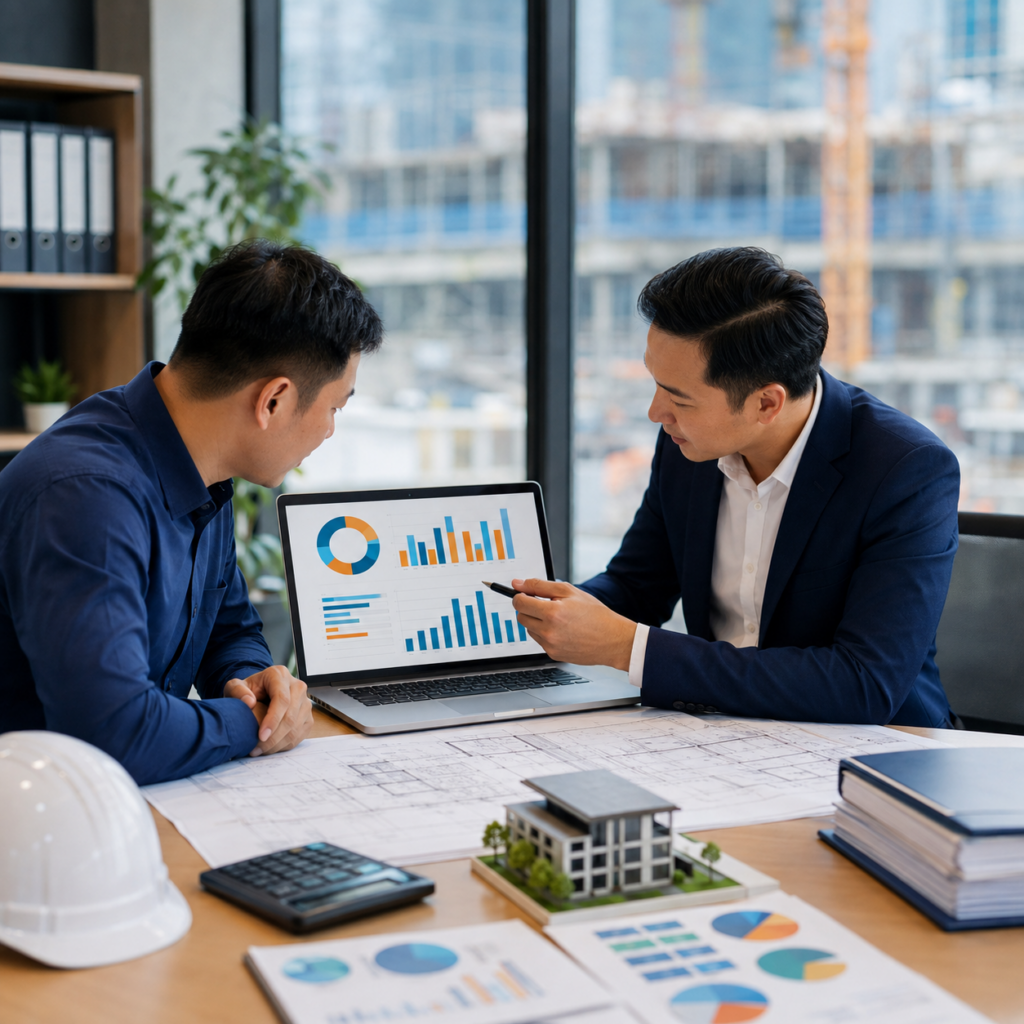 Chủ đầu tư và chuyên gia tư vấn rà soát các khoản chi phí trong tổng mức đầu tư dự án.